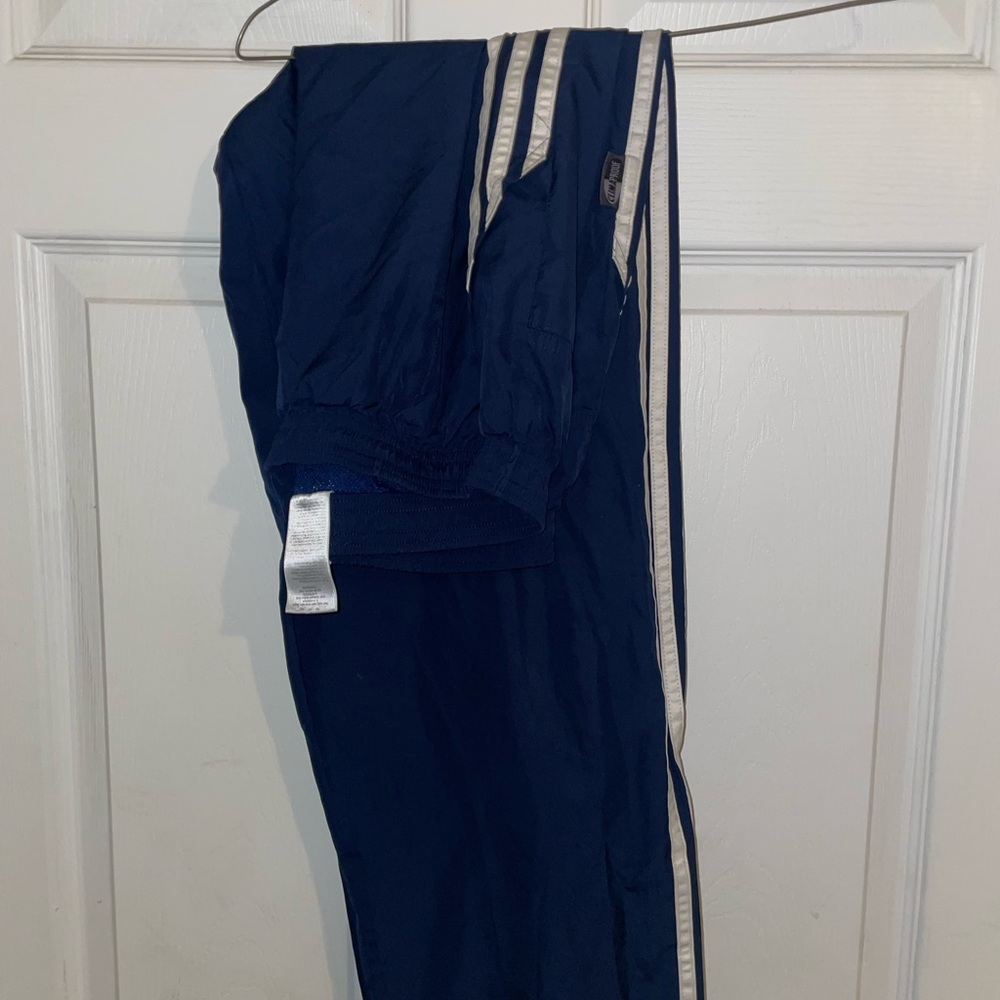 adidas Navy Blue Sweatpants with White Stripes